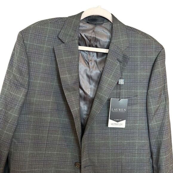 NWT Lauren Ralph Lauren Men's Plaid Lexington Classic Fit Sport Coat Size 42L - Picture 3 of 10